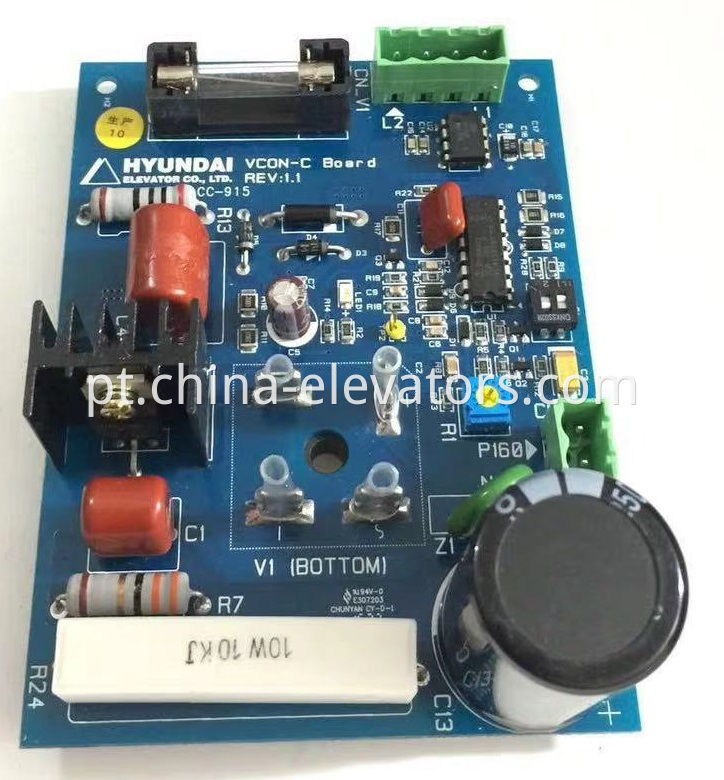 Placa VCON-C do elevador Hyundai Rev:1.1 / CC-915 Hyundai Elevator VCON-C Board Rev:1.1 / CC-915